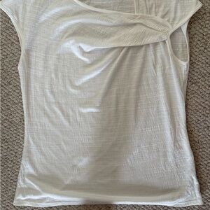 Max Studio White Lightweight Cap Sleeve Tank